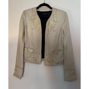 ROBERTO CAVALLI Women Leather Jacket Beige